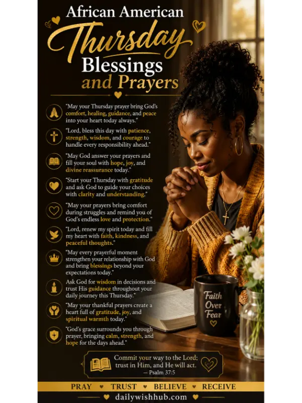 African American Thursday Blessings and Prayers