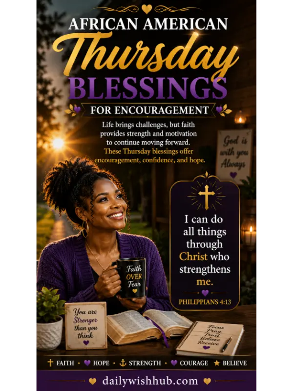 African American Thursday Blessings for Encouragement