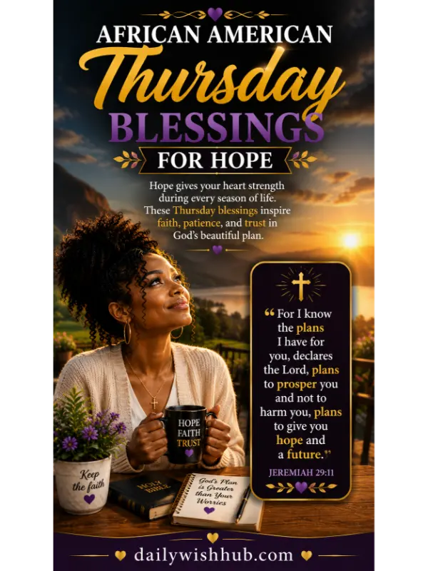African American Thursday Blessings for Hope