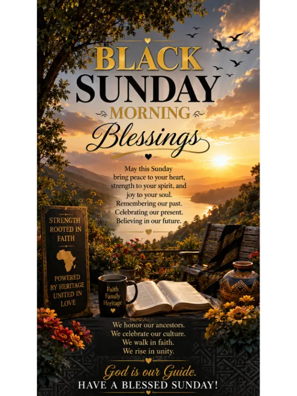 Black Sunday Morning Blessings
