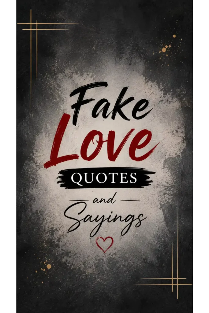 Fake Love Quotes and Sayings
