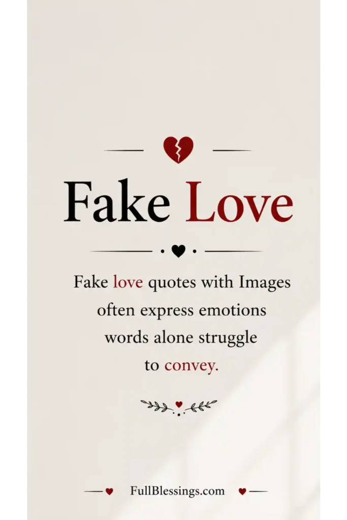 Fake Love Quotes with Images