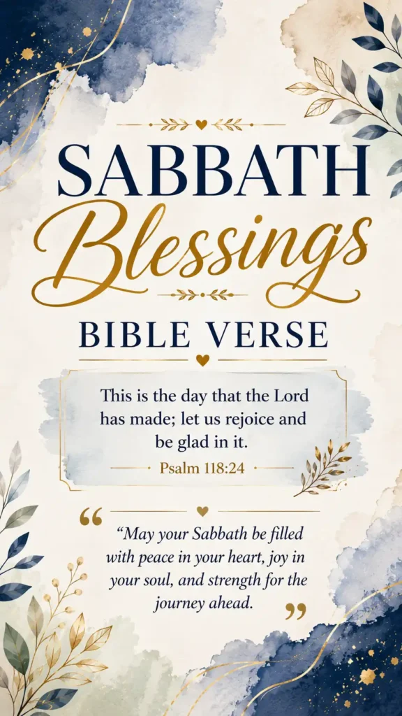 Sabbath Blessings Bible Verses