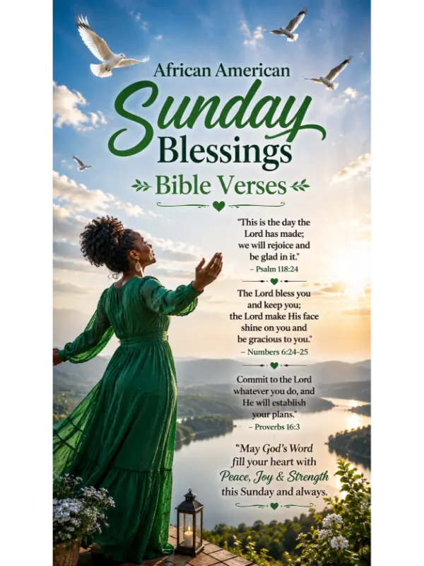 African American Sunday Blessings Bible Verses
