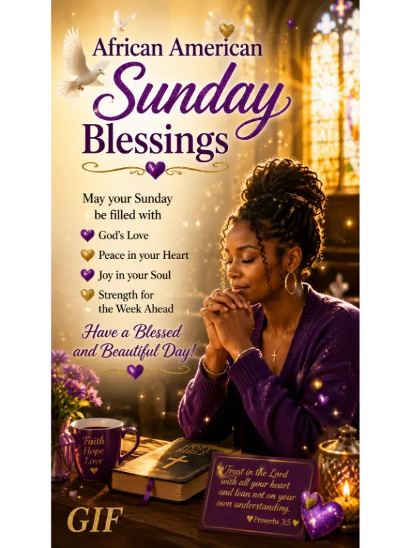 African American Sunday Blessings GIF