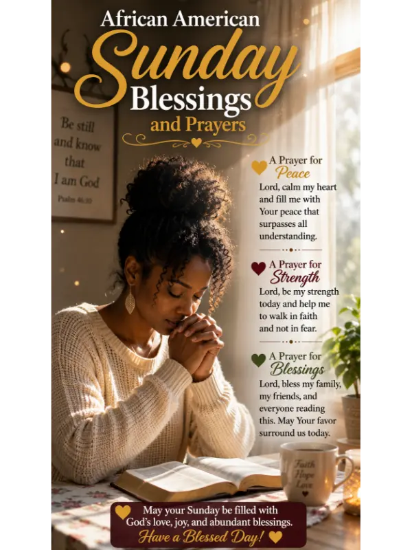 African American Sunday Blessings and Prayers