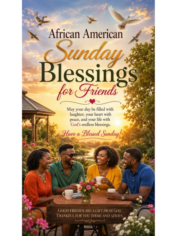 African American Sunday Blessings for Friends