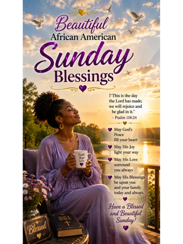 Beautiful African American Sunday Blessings