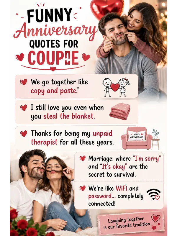 Funny Anniversary Quotes for Couple