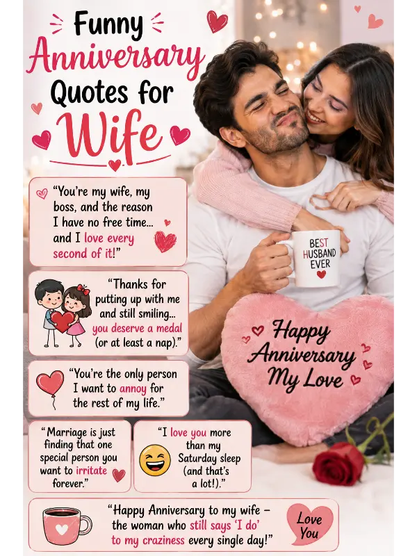 Funny Anniversary Quotes for Wife