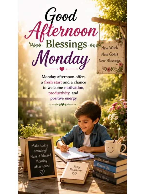Good Afternoon Blessings Monday