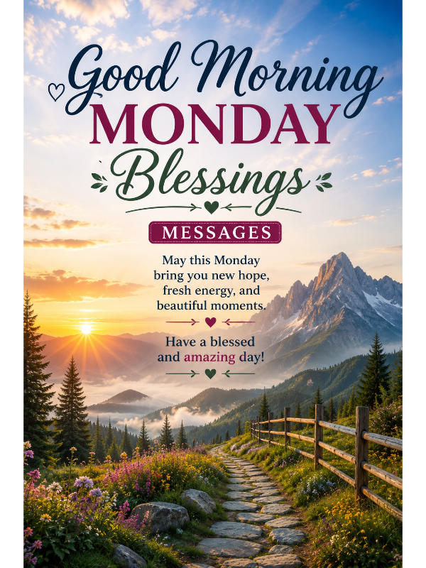 Good Morning Monday Blessings Messages