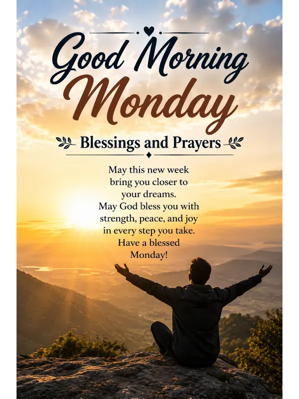 Good Morning Monday Blessings and Prayers