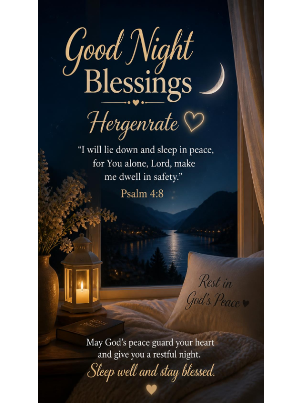 Good Night Blessings Bible Verse for Her