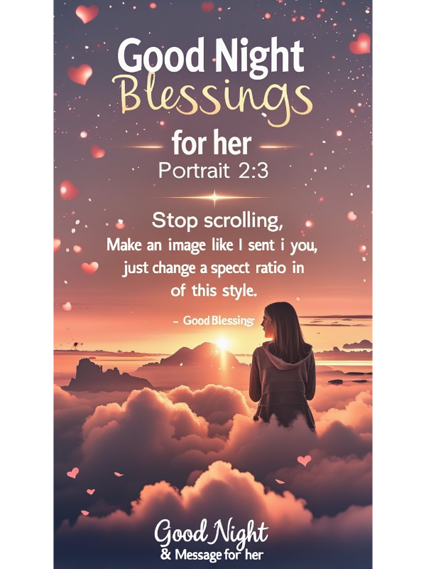 Good Night Blessings & Message for Her
