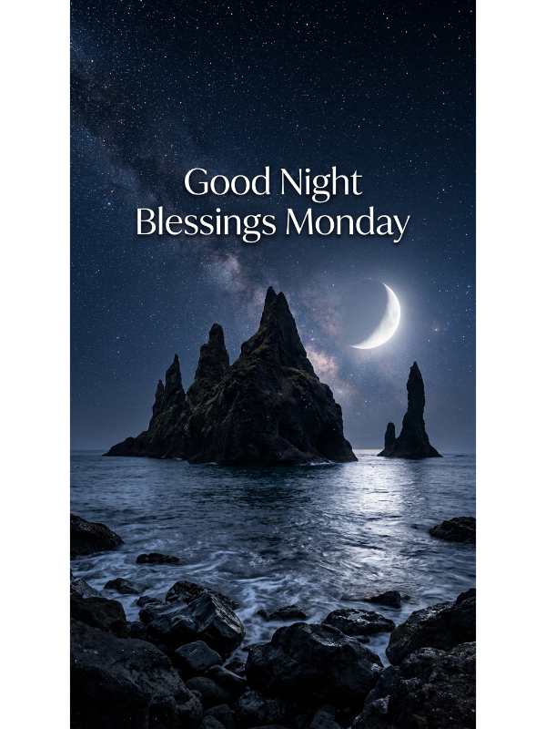 Good Night Blessings Monday
