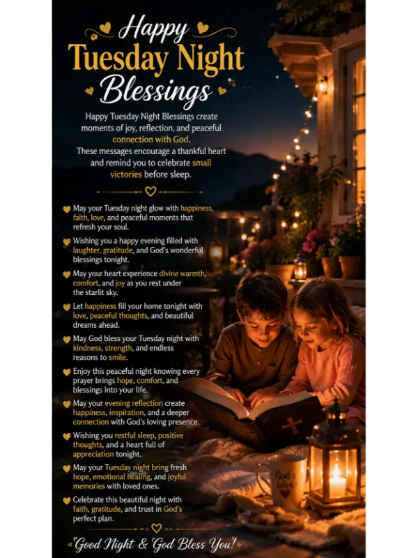 Happy Tuesday Night Blessings