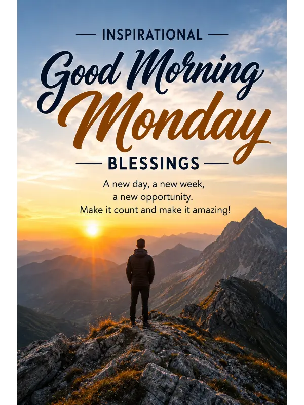 Inspirational Good Morning Monday Blessings