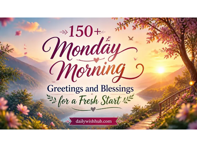 Monday morning greetings and blessings