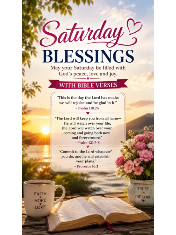 Saturday Blessings with Bible Verses