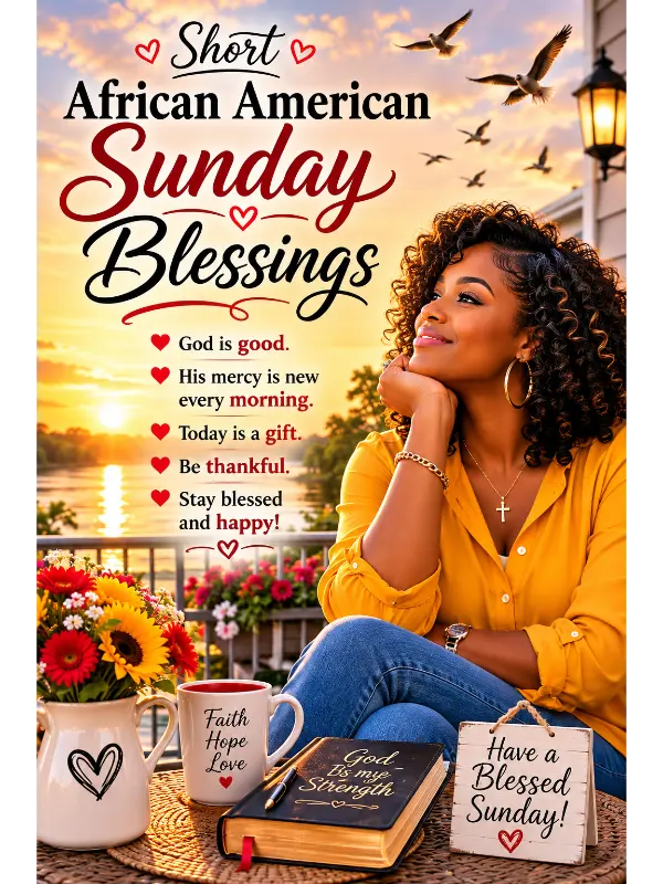 Short African American Sunday Blessings
