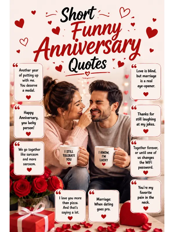 Short Funny Anniversary Quotes