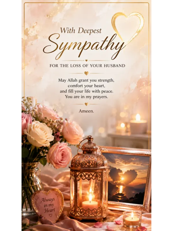 Short sympathy message for loss of husband
