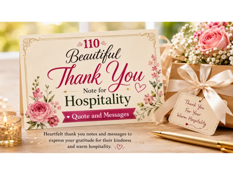 Happy Thank you note for hospitality quotes