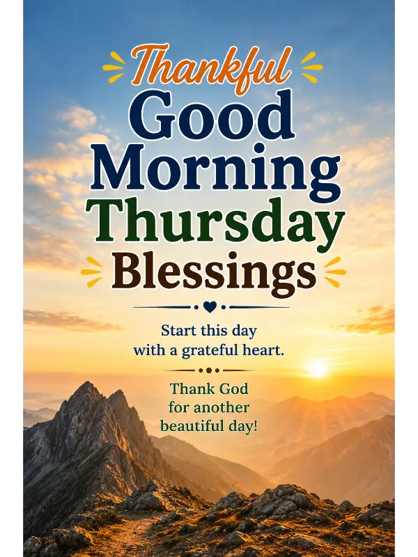 Thankful Good Morning Thursday Blessings