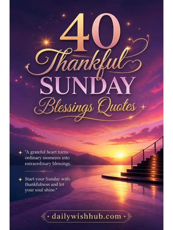 40 Thankful Sunday Blessings Quotes