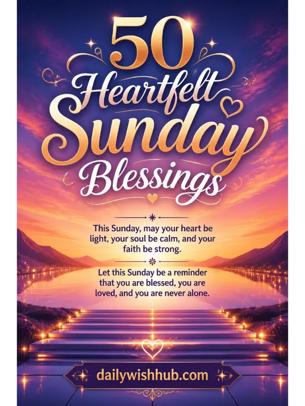 50 Heartfelt Sunday Blessings Messages