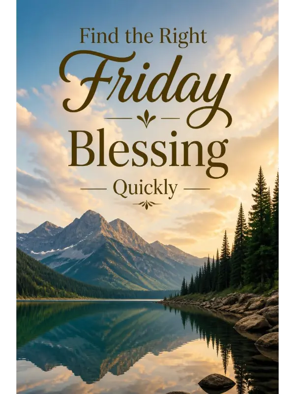 Find the Right Friday Blessing Quickly