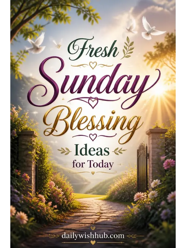 Fresh Sunday Blessing Ideas for Today