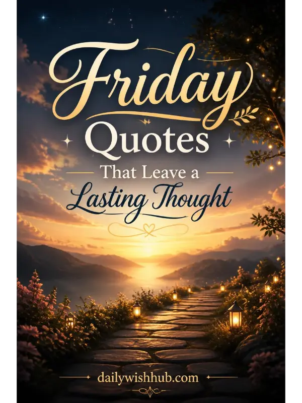 Friday Quotes That Leave a Lasting Thought