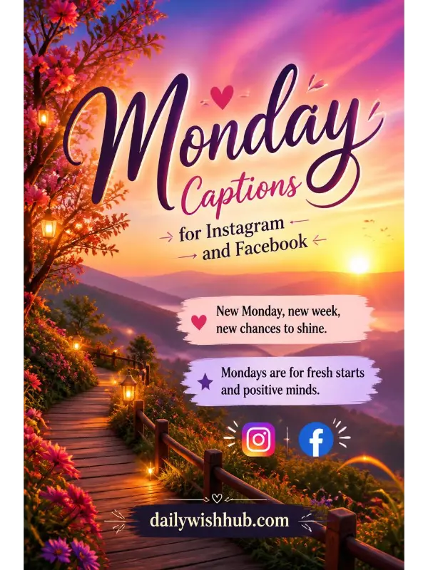 Monday Captions for Instagram and Facebook