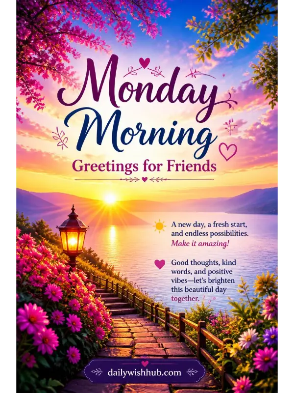 Monday Morning Greetings for Friends