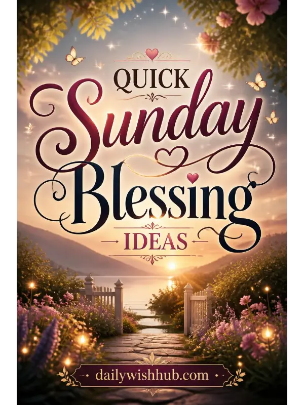 Quick Sunday Blessing Ideas