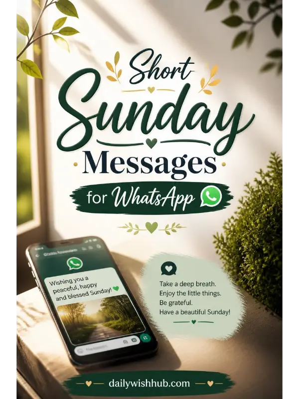 Short Sunday Messages for WhatsApp