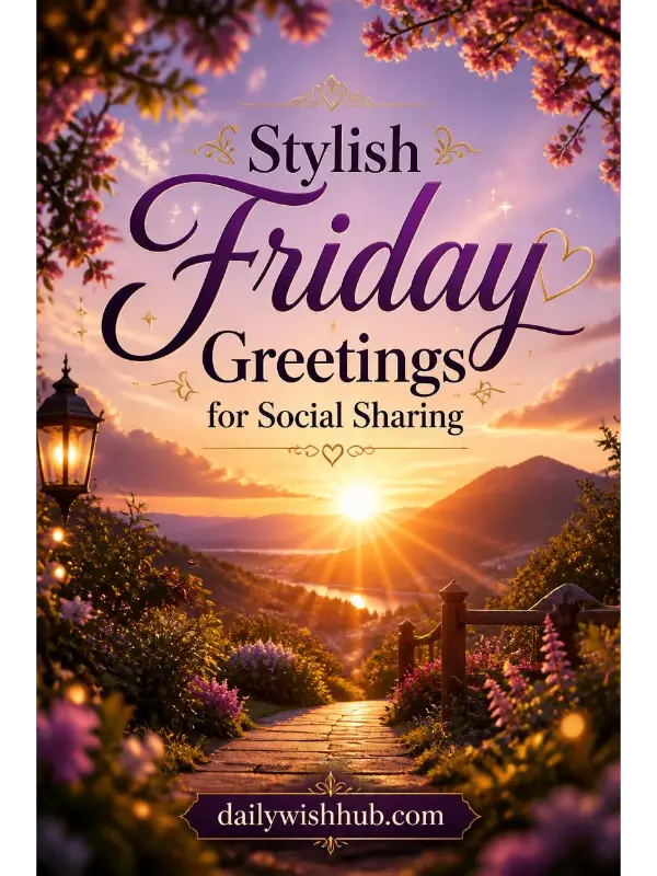 Stylish Friday Greetings for Social Sharing