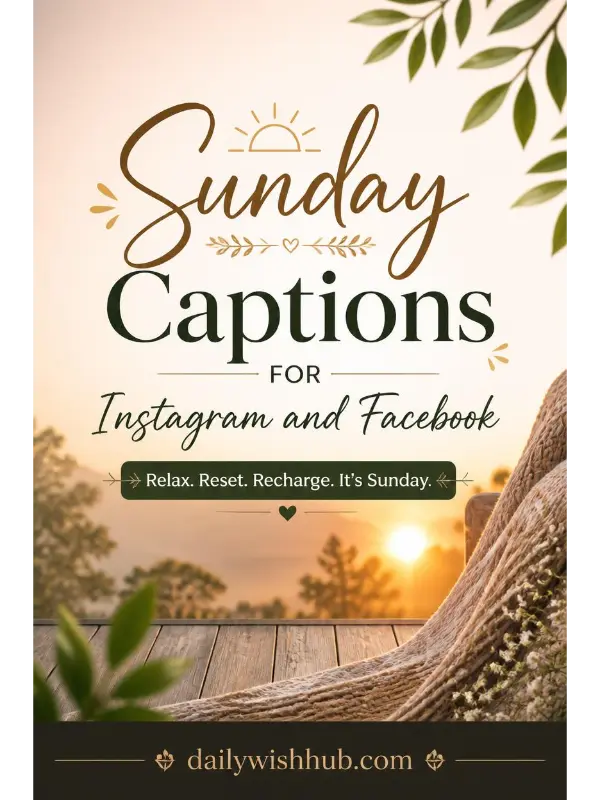 Sunday Captions for Instagram and Facebook