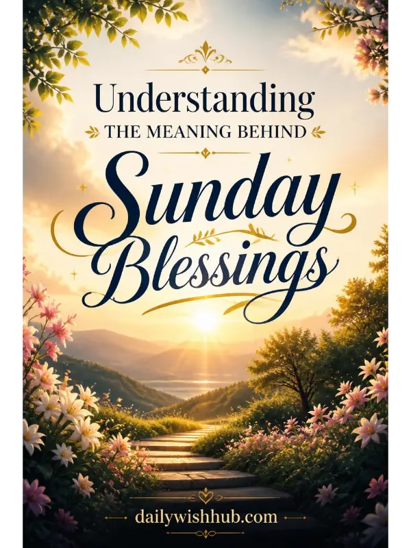 Understanding the Meaning Behind Sunday Blessings