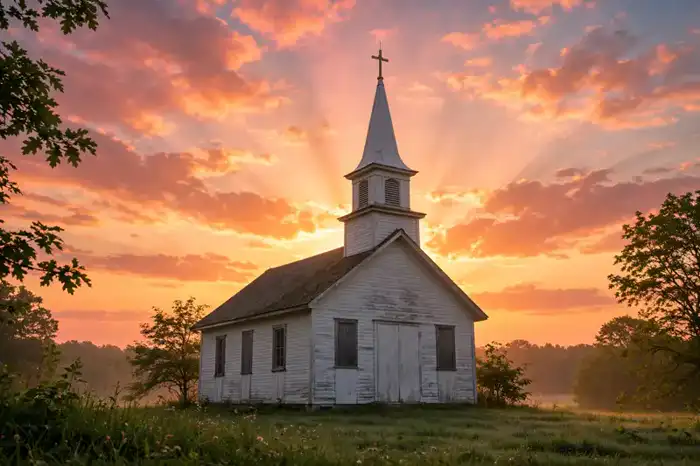 African American Friday blessings church at sunrise