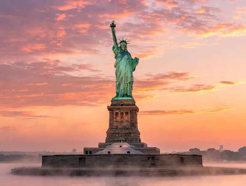 Statue of Liberty at dawn blessings of liberty