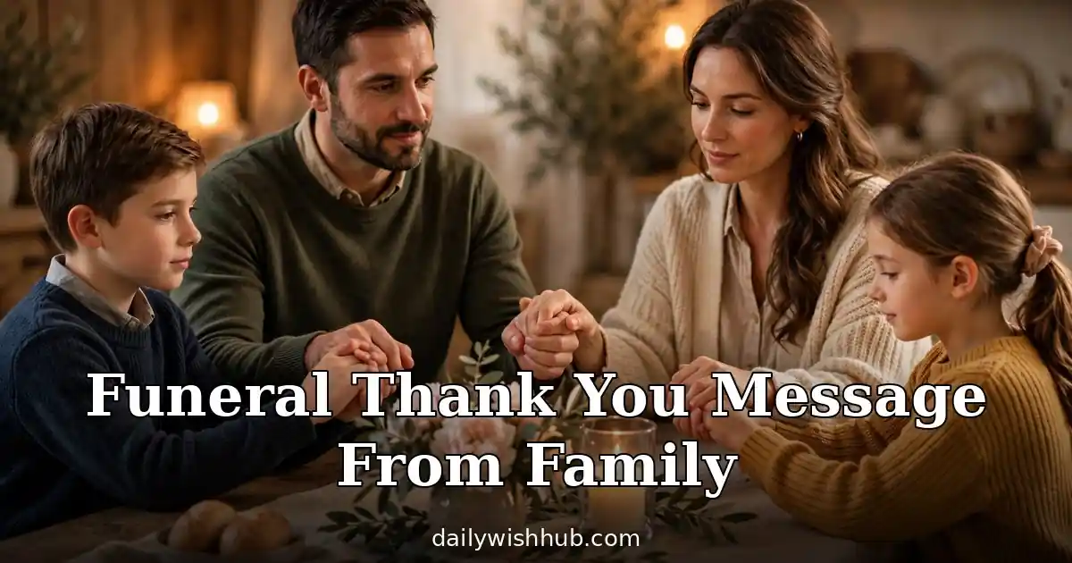 100+ Funeral Thank You Messages from the Family