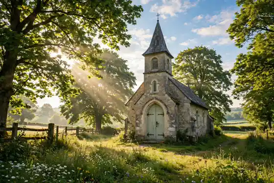 Sunrise over a peaceful meadow, symbolising the meaning of blessings and new beginnings