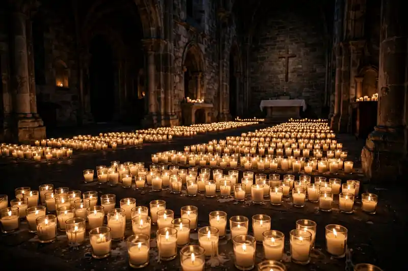 Candlelight vigil held on the evening of Holy Saturday