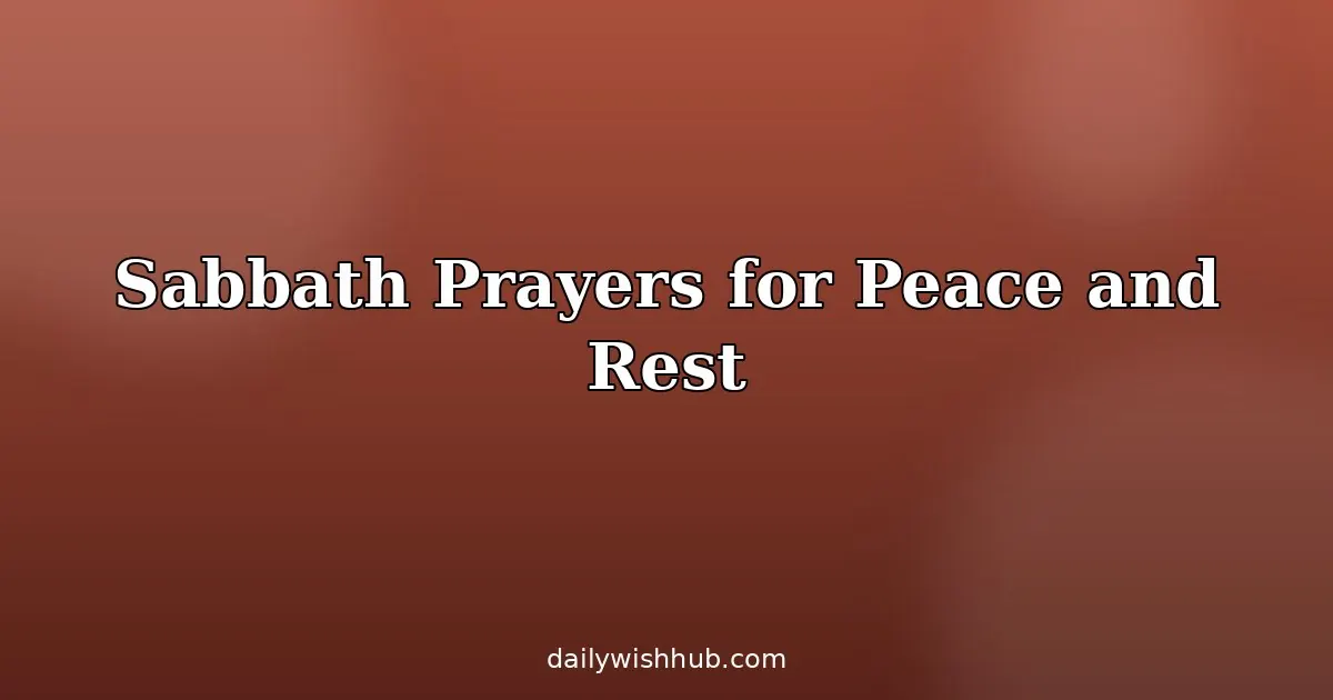 Sabbath Blessings Greetings