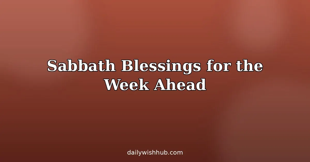 Good Morning Sabbath Blessings