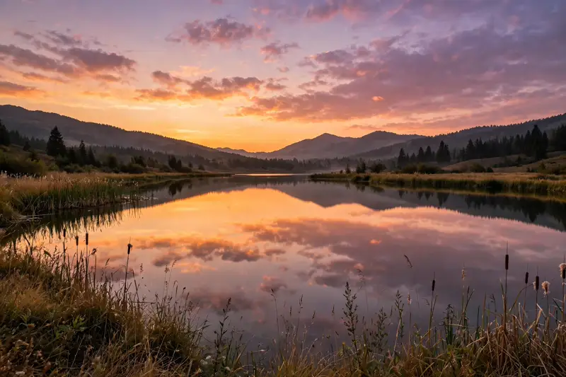 Peaceful weekend sunset grateful blessings